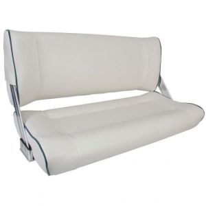 luxus sofa - hvid med blå, bådsæde