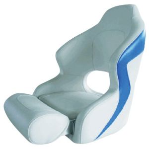 Deluxe Sport Flip Up styrestol - hvid/blå, bådsæde