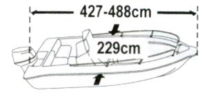 formsyet bådpresenning 427-488 x 229 cm