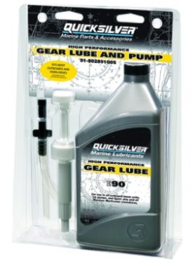 Gearolie - High Performance 1L. inkl. pumpe. Quicksilver., 8M0050053