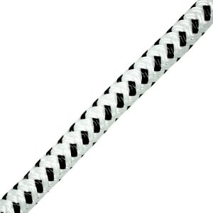 Poly ropes, Flexline sort/hvid i metermål, 12 mm