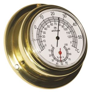 Altitude termo/hygrometer, messing