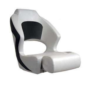 deluxe sport flip up styrestol - hvid / grå, bådsæde