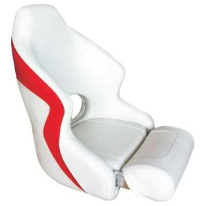 deluxe sport flip up styrestol - hvid/rød, bådsæde