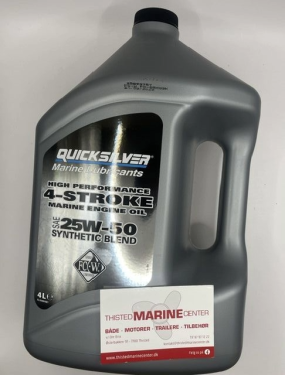 4-takt olie til Verado påhængsmotorer, 25W-50, Synthetic Blend, Quicksilver, 4L