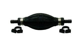 Benzin pumpebold med slangeklemmer - passer til Ø 5/16" (8 mm) og 3/8" benzinslange