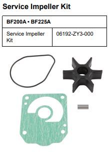 impellerkit til BF75-BF250 hk Honda påhængsmotorer