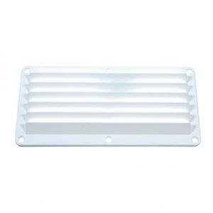 Ribbeventiler, 125x140 mm, hvid plast 