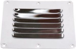Ribbeventil i rustfritstål. Brd 65 x 127 mm