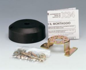Ultraflex monteringsflange, sort, 90 grader
