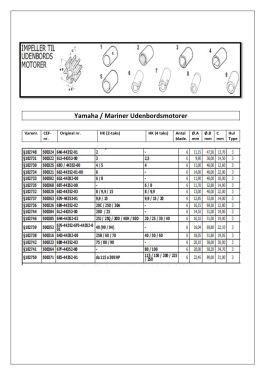 Impeller Yamaha / Mariner 